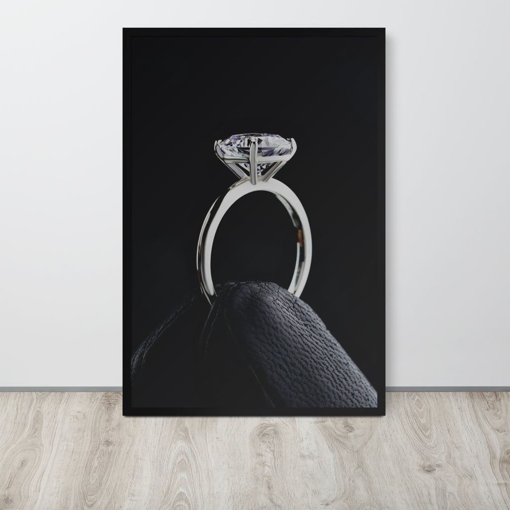 Diamond Ring -- High Quality -- Framed on photo paper