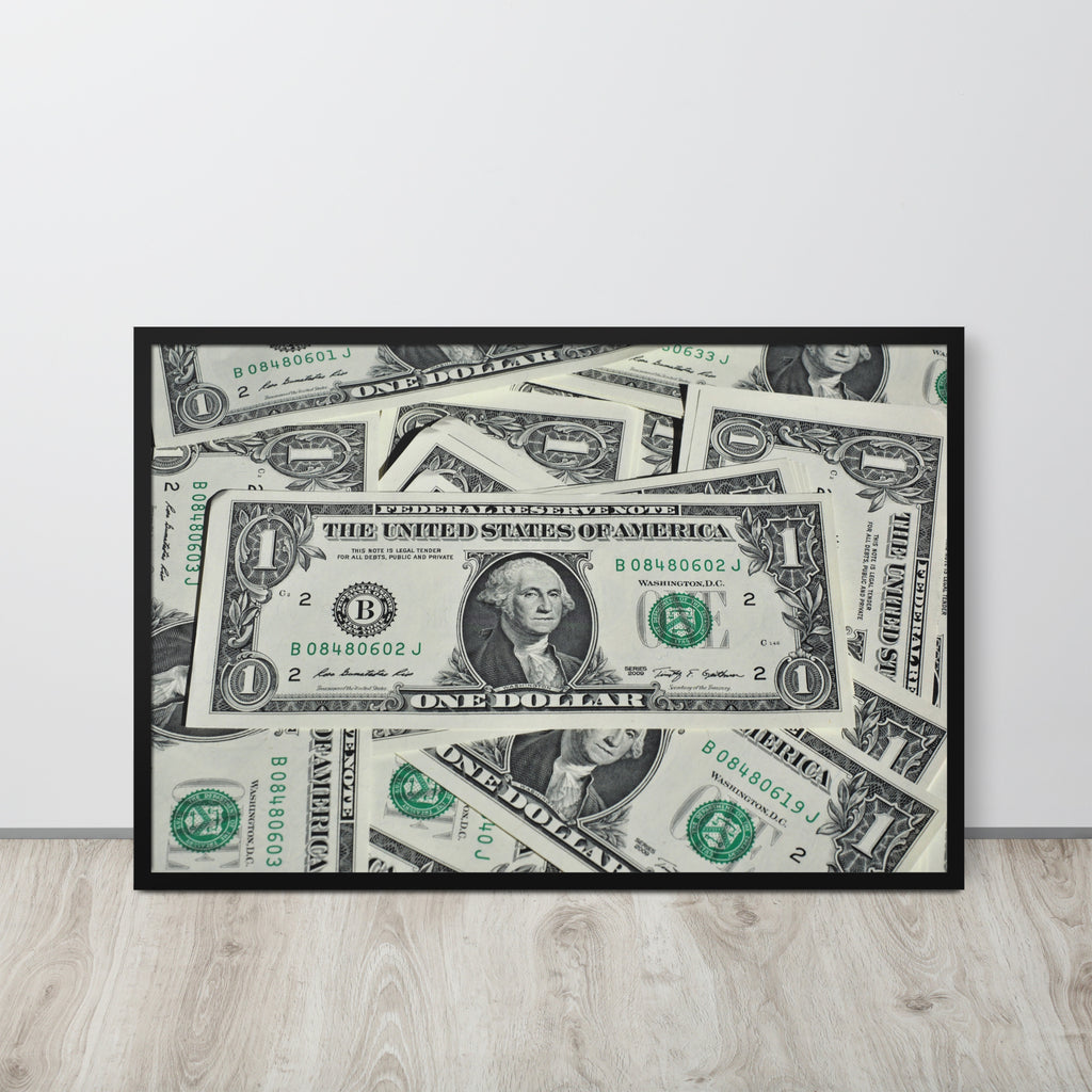 One Dollar -- High Quality -- Framed on photo paper