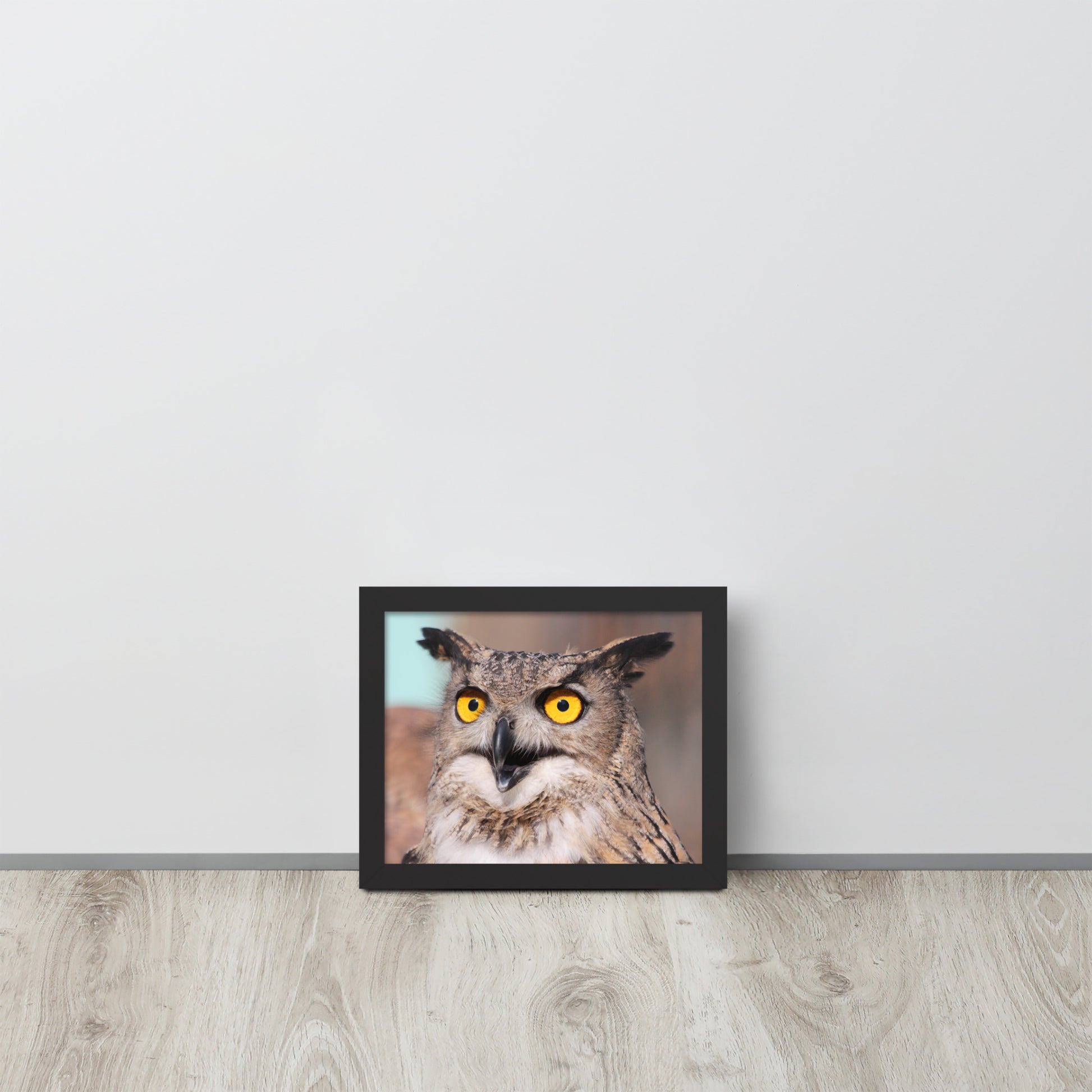 Owl -- High Quallity -- Framed on photo paper