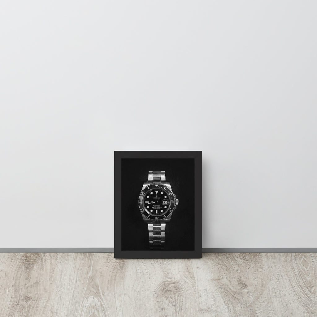ROLEX Black/White -- High Quality -- Framed on photo paper