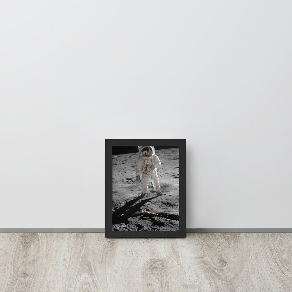 First Step on the Moon -- High Quality -- Framed on photo paper