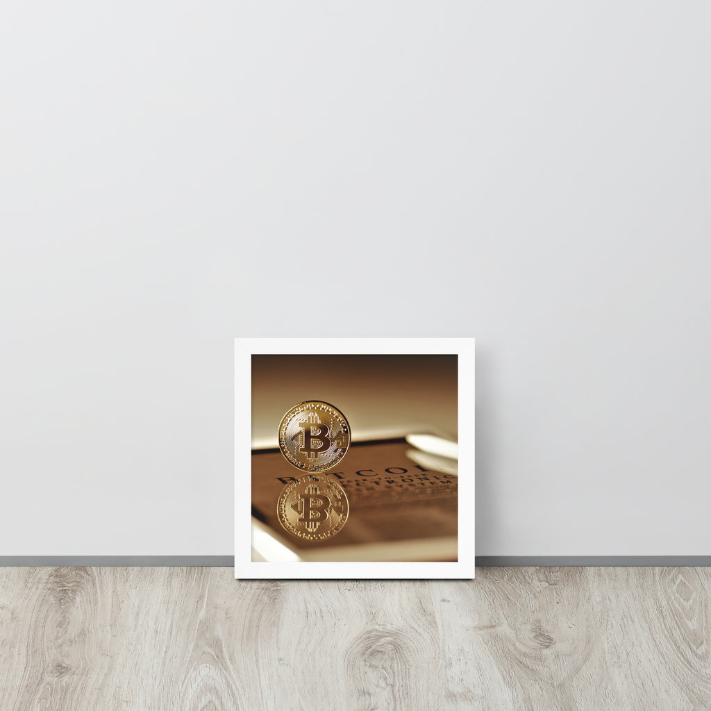 Bitcoin -- High Quality -- Framed on photo paper