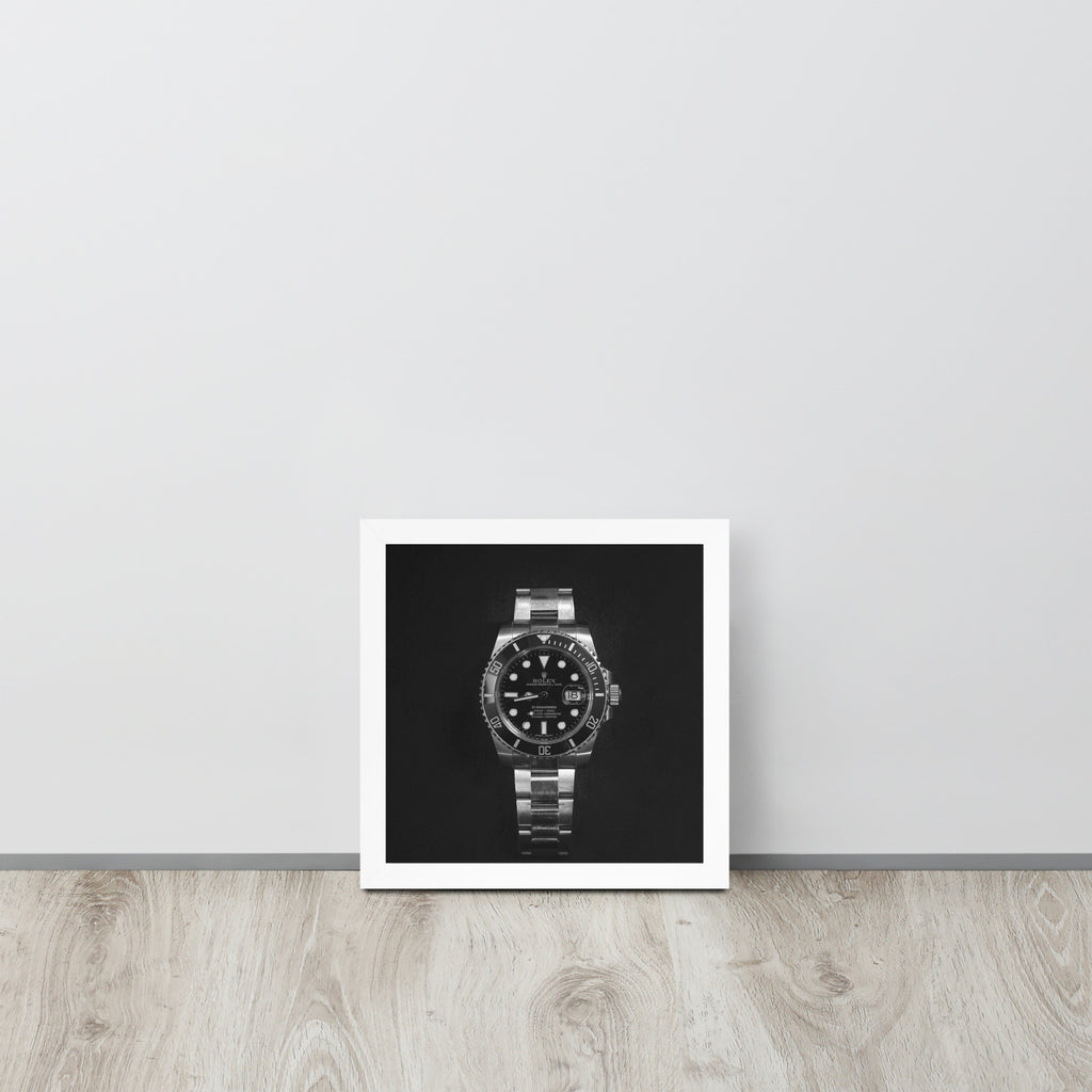 ROLEX Black/White -- High Quality -- Framed on photo paper