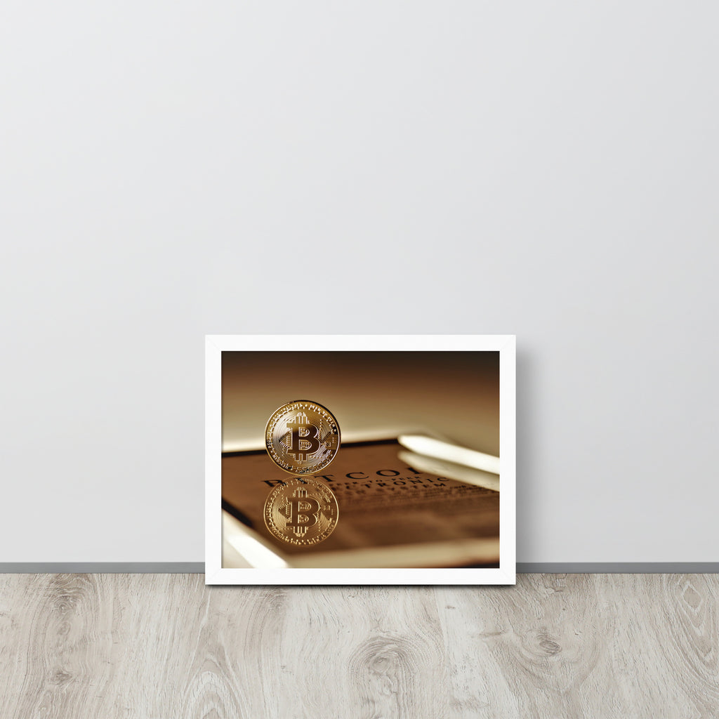 Bitcoin -- High Quality -- Framed on photo paper