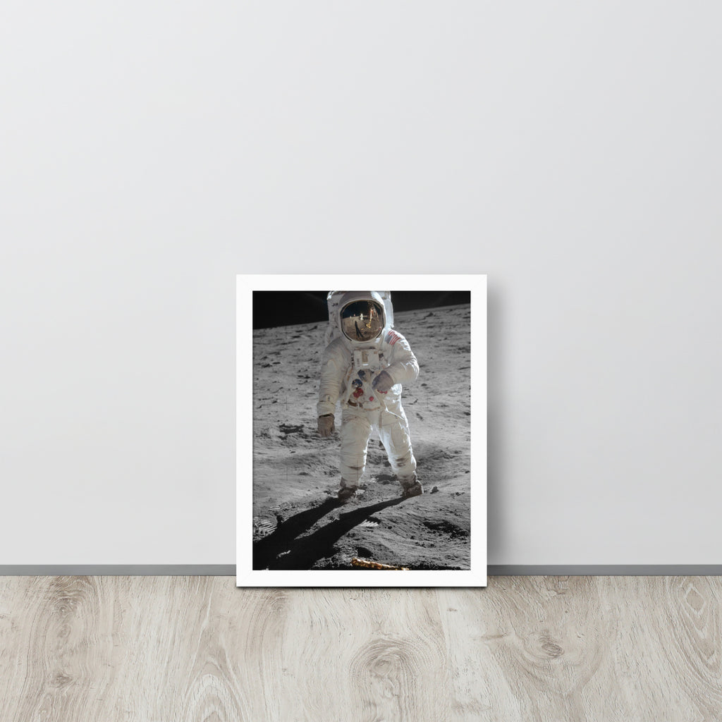 First Step on the Moon -- High Quality -- Framed on photo paper