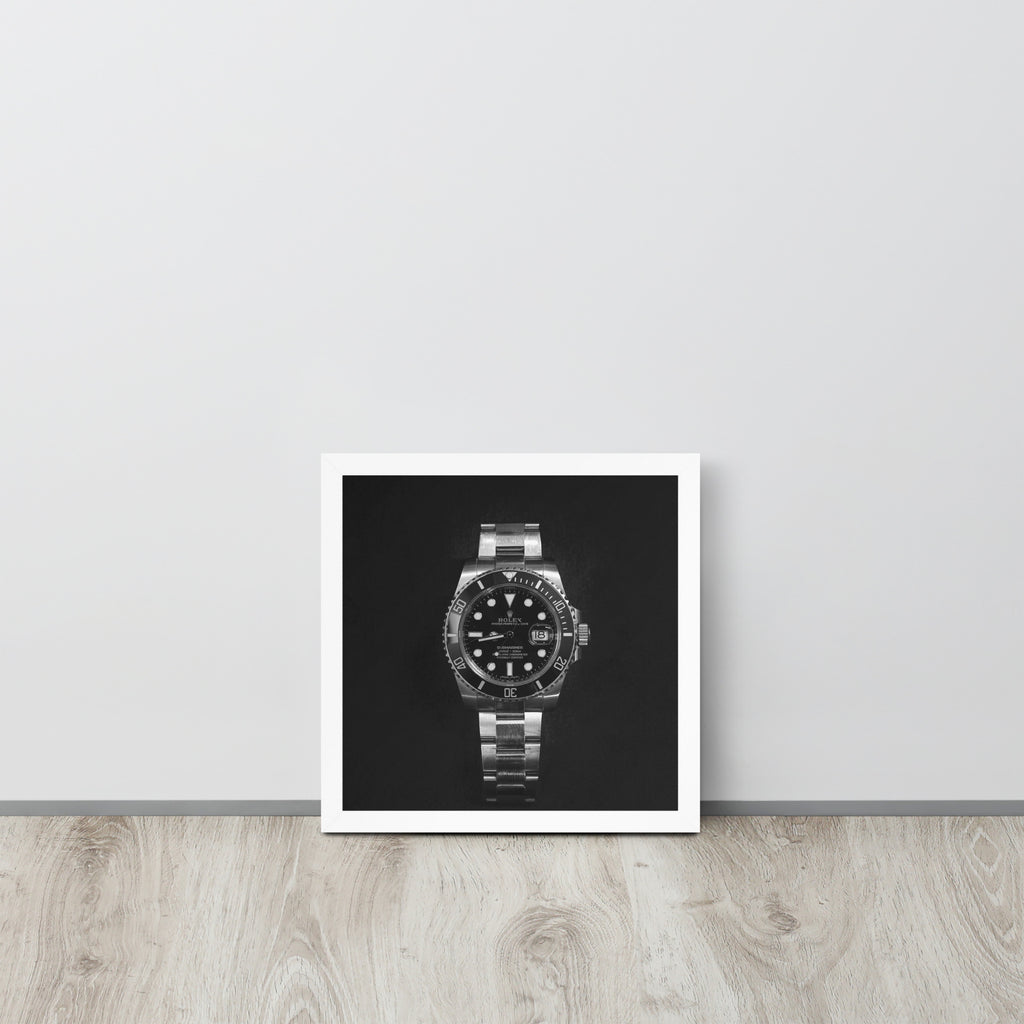 ROLEX Black/White -- High Quality -- Framed on photo paper