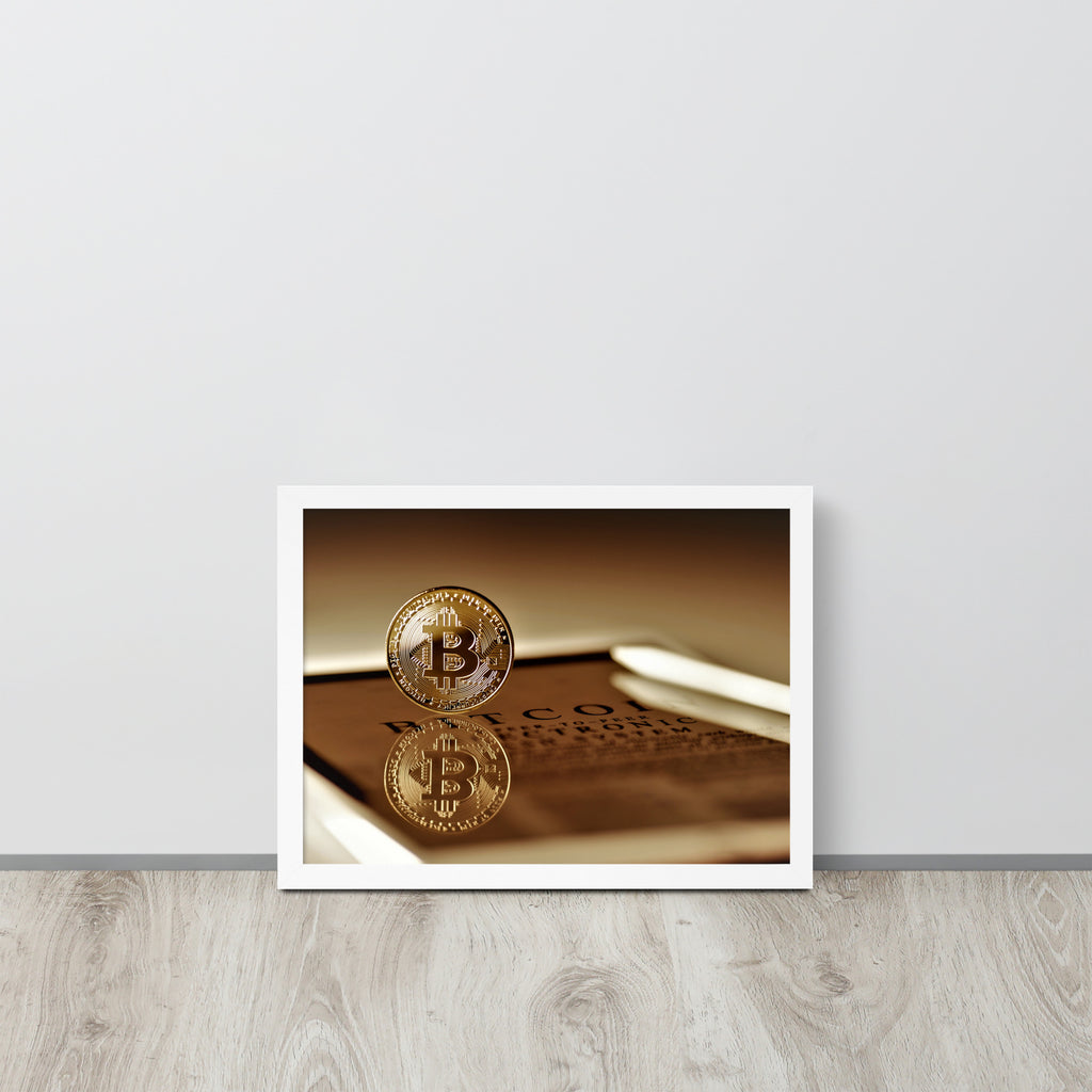 Bitcoin -- High Quality -- Framed on photo paper
