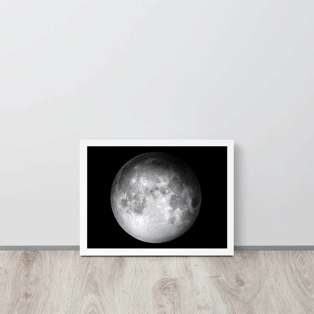 The Moon -- High Quality -- Framed on photo paper