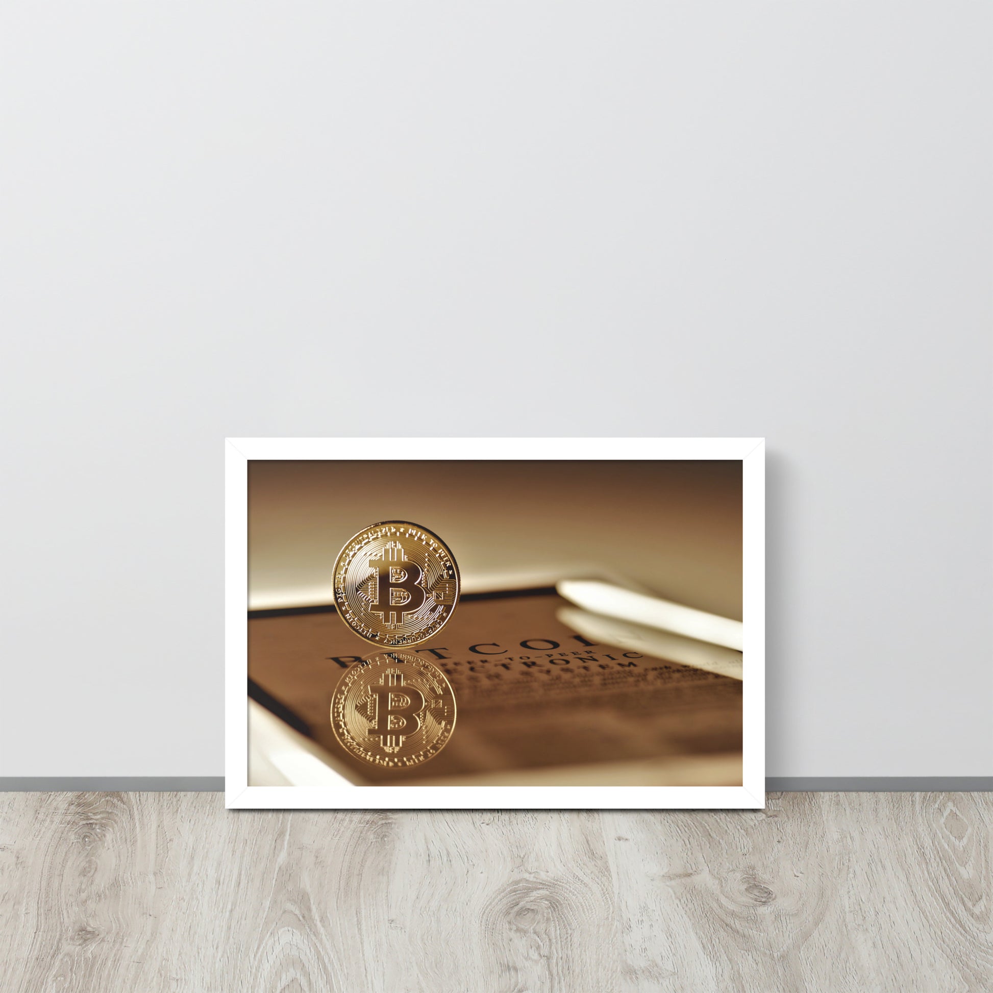 Bitcoin -- High Quality -- Framed on photo paper