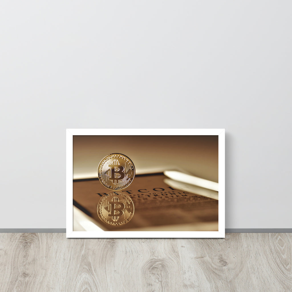 Bitcoin -- High Quality -- Framed on photo paper