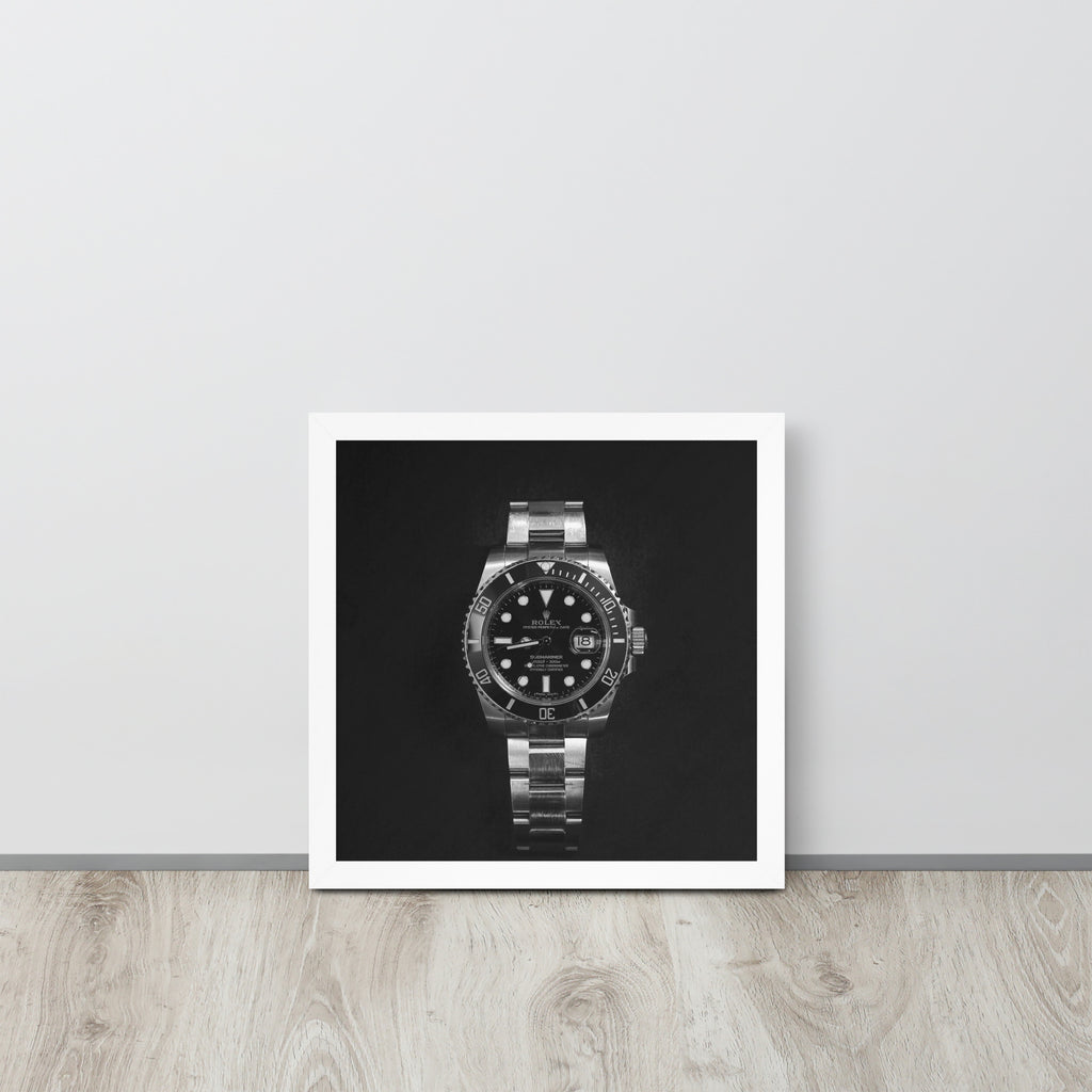 ROLEX Black/White -- High Quality -- Framed on photo paper