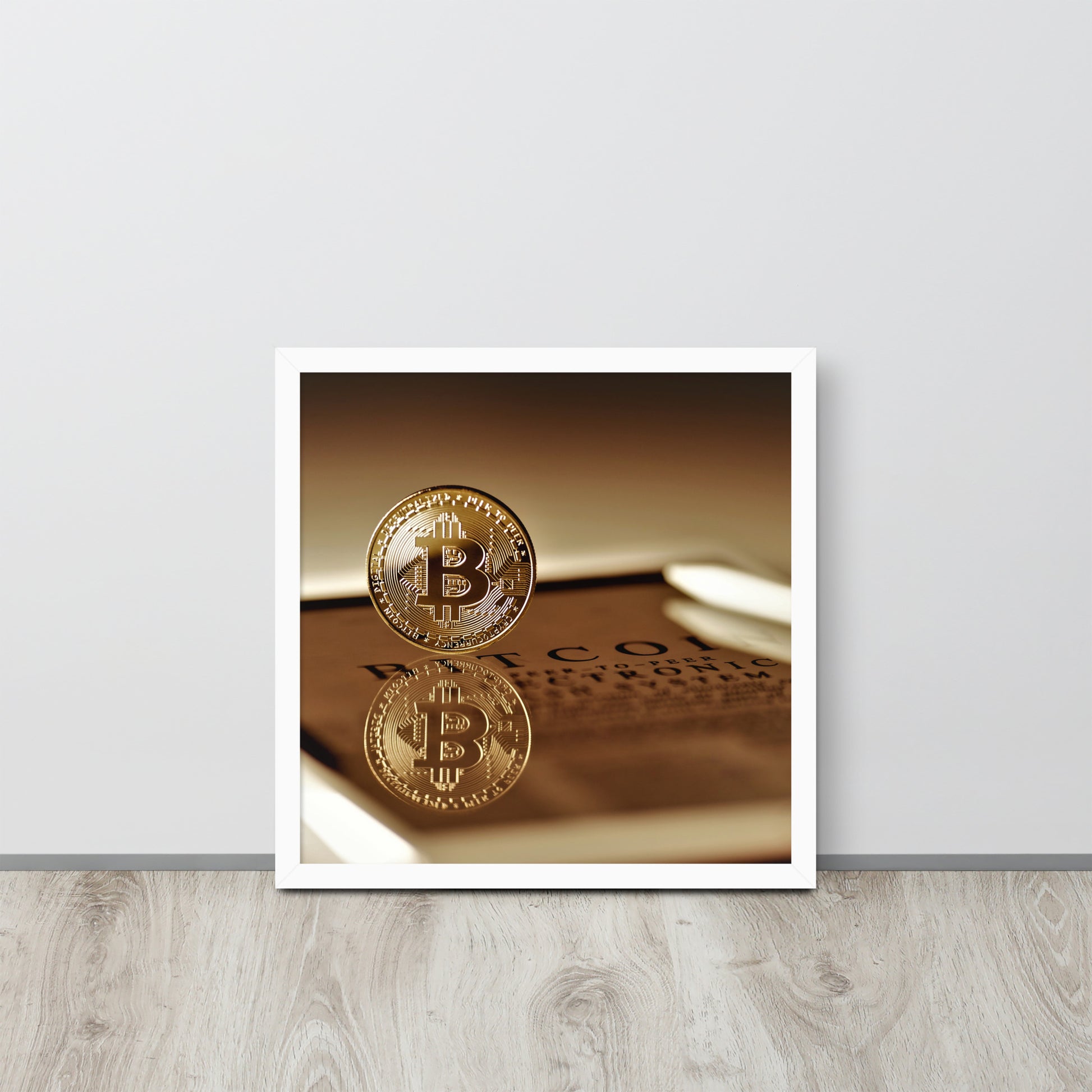 Bitcoin -- High Quality -- Framed on photo paper