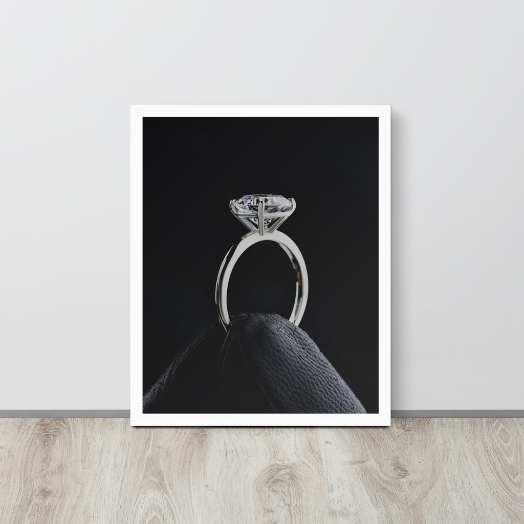 Diamond Ring -- High Quality -- Framed on photo paper