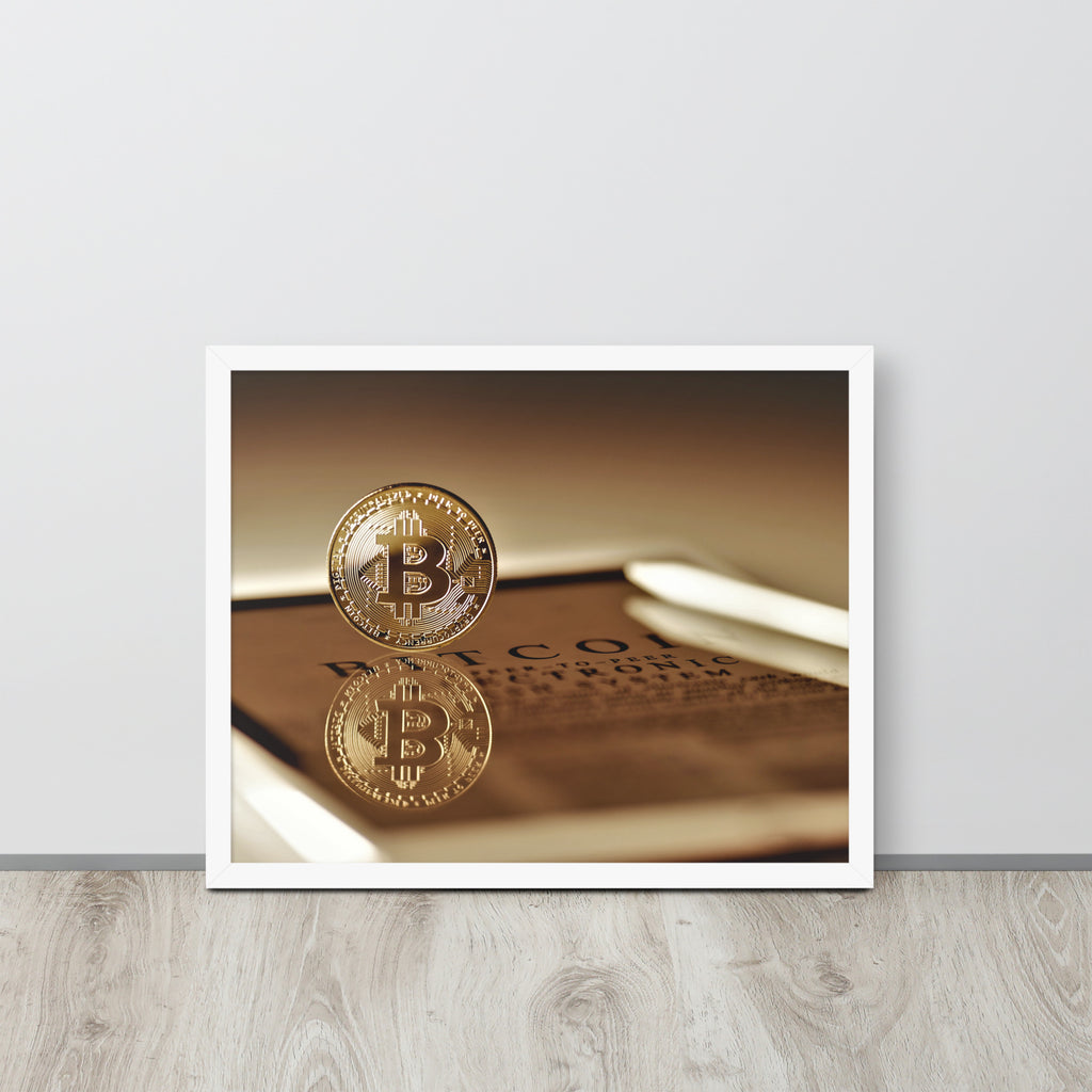 Bitcoin -- High Quality -- Framed on photo paper