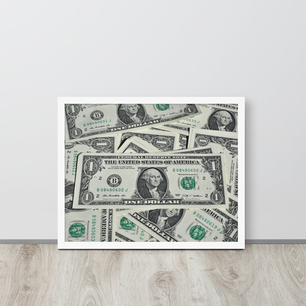 One Dollar -- High Quality -- Framed on photo paper