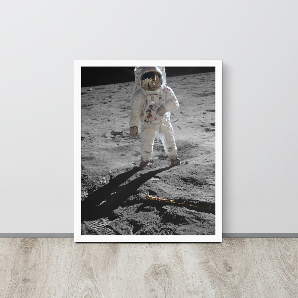 First Step on the Moon -- High Quality -- Framed on photo paper