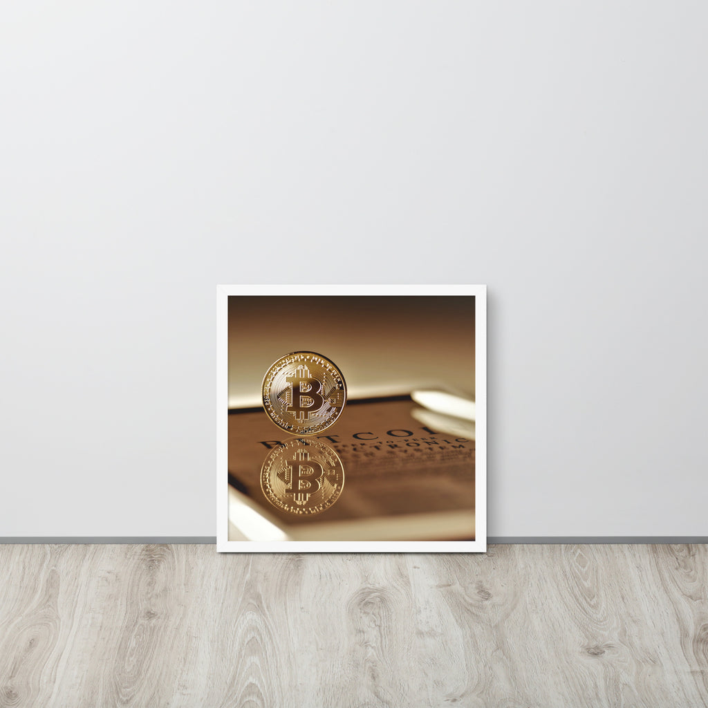 Bitcoin -- High Quality -- Framed on photo paper