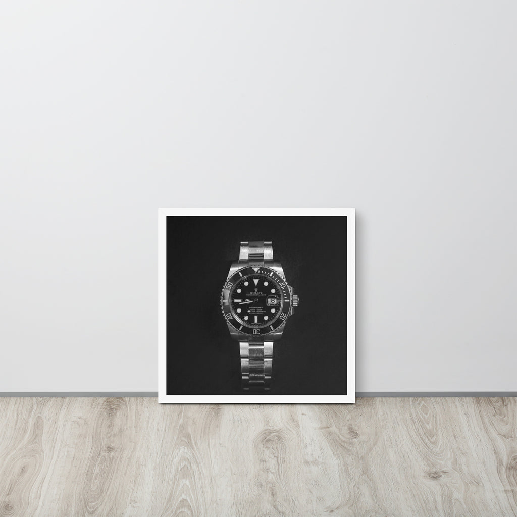 ROLEX Black/White -- High Quality -- Framed on photo paper