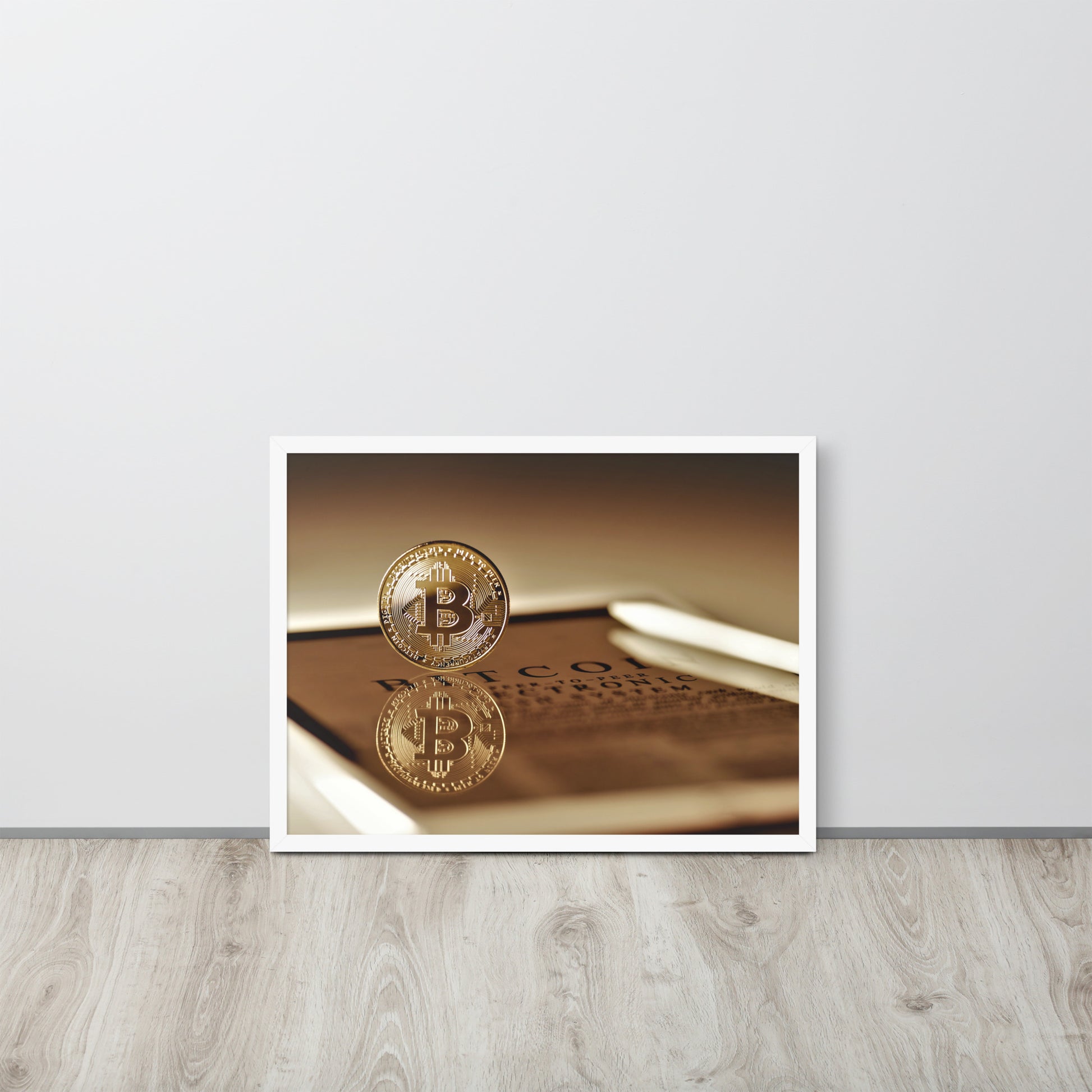 Bitcoin -- High Quality -- Framed on photo paper