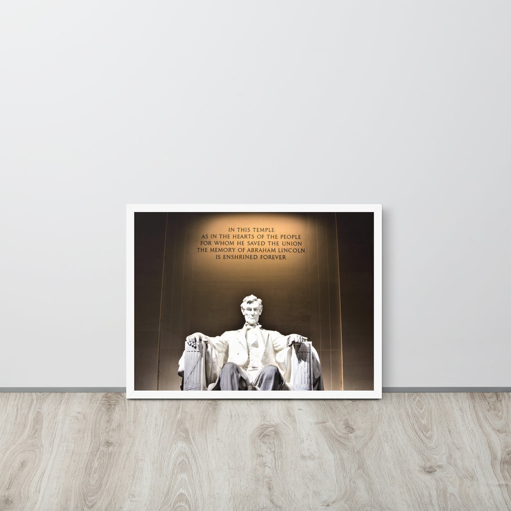 Abraham Lincoln -- High Quality -- Framed on photo paper