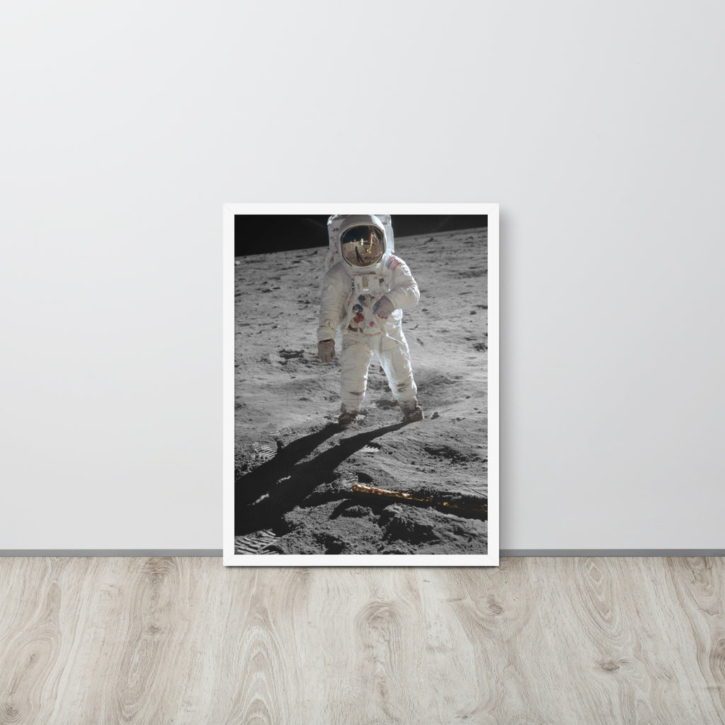First Step on the Moon -- High Quality -- Framed on photo paper