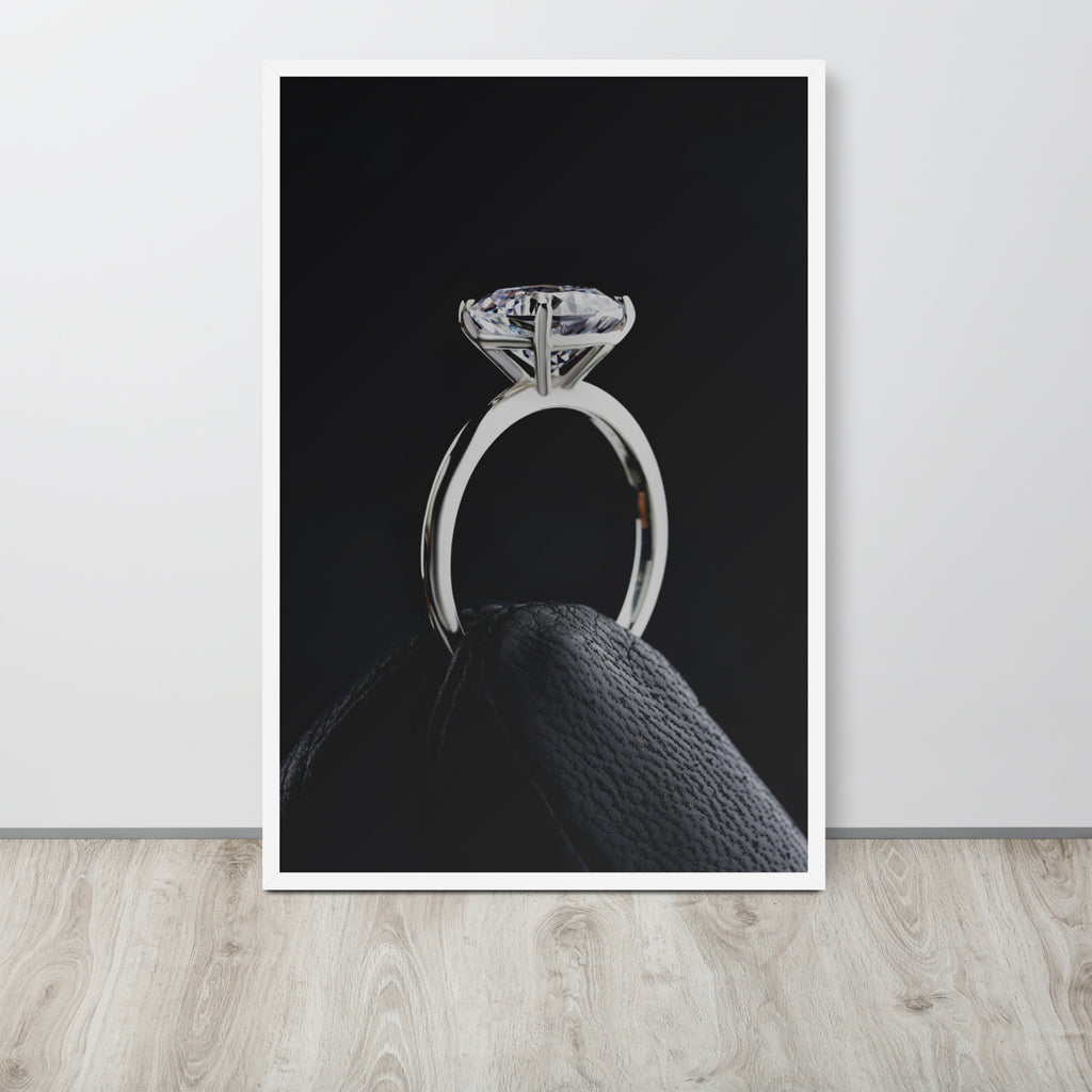 Diamond Ring -- High Quality -- Framed on photo paper