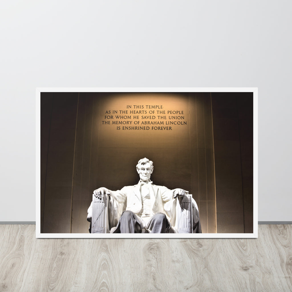 Abraham Lincoln -- High Quality -- Framed on photo paper
