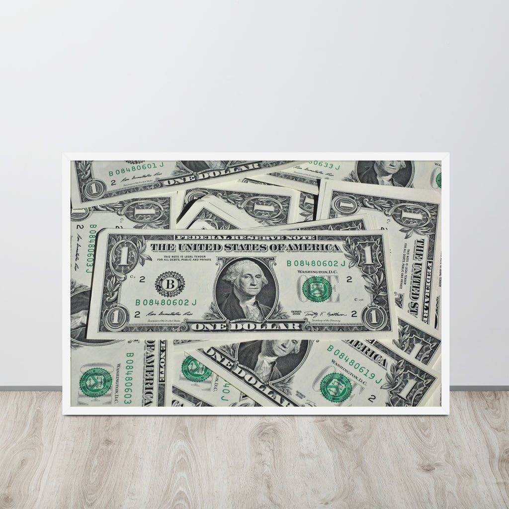 One Dollar -- High Quality -- Framed on photo paper