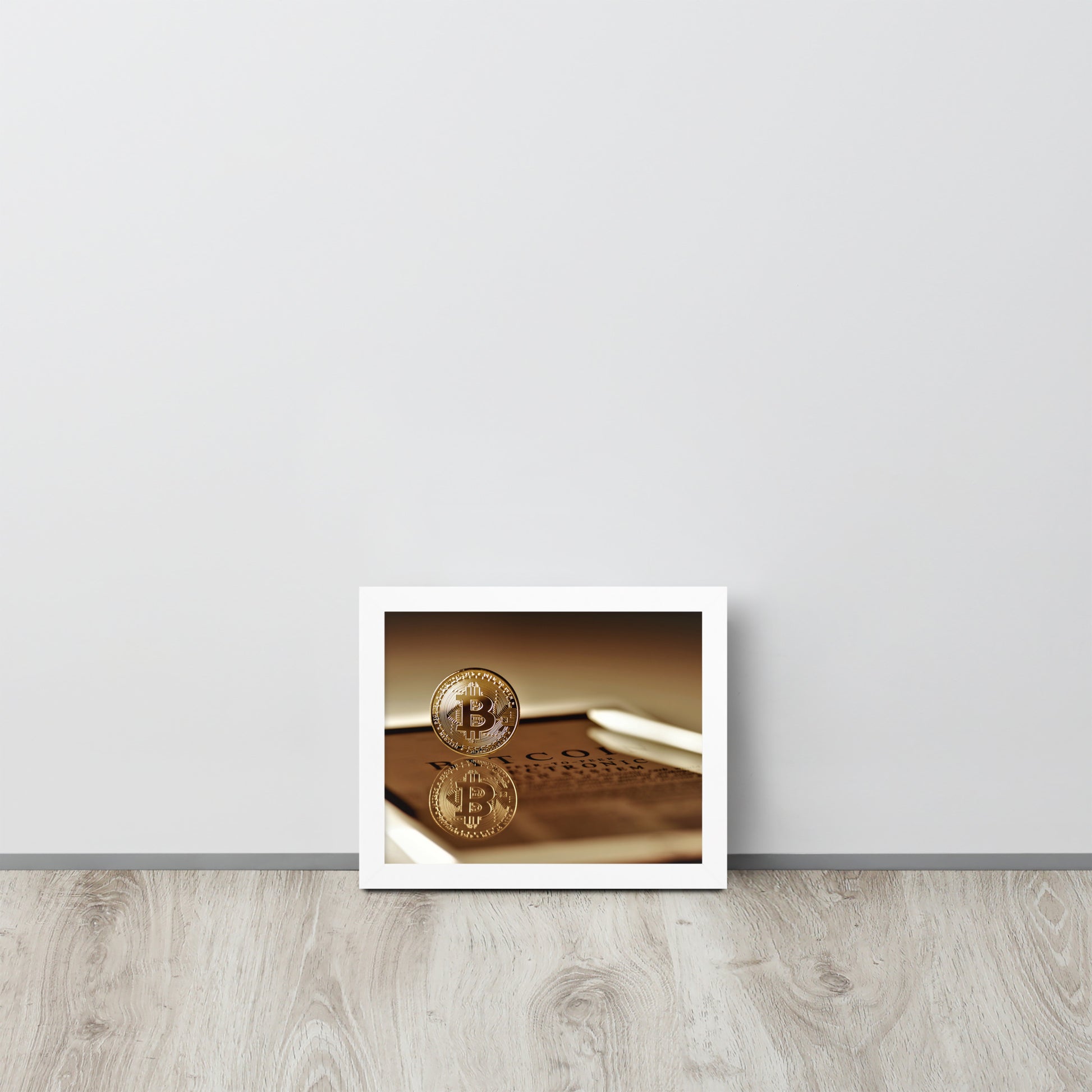 Bitcoin -- High Quality -- Framed on photo paper