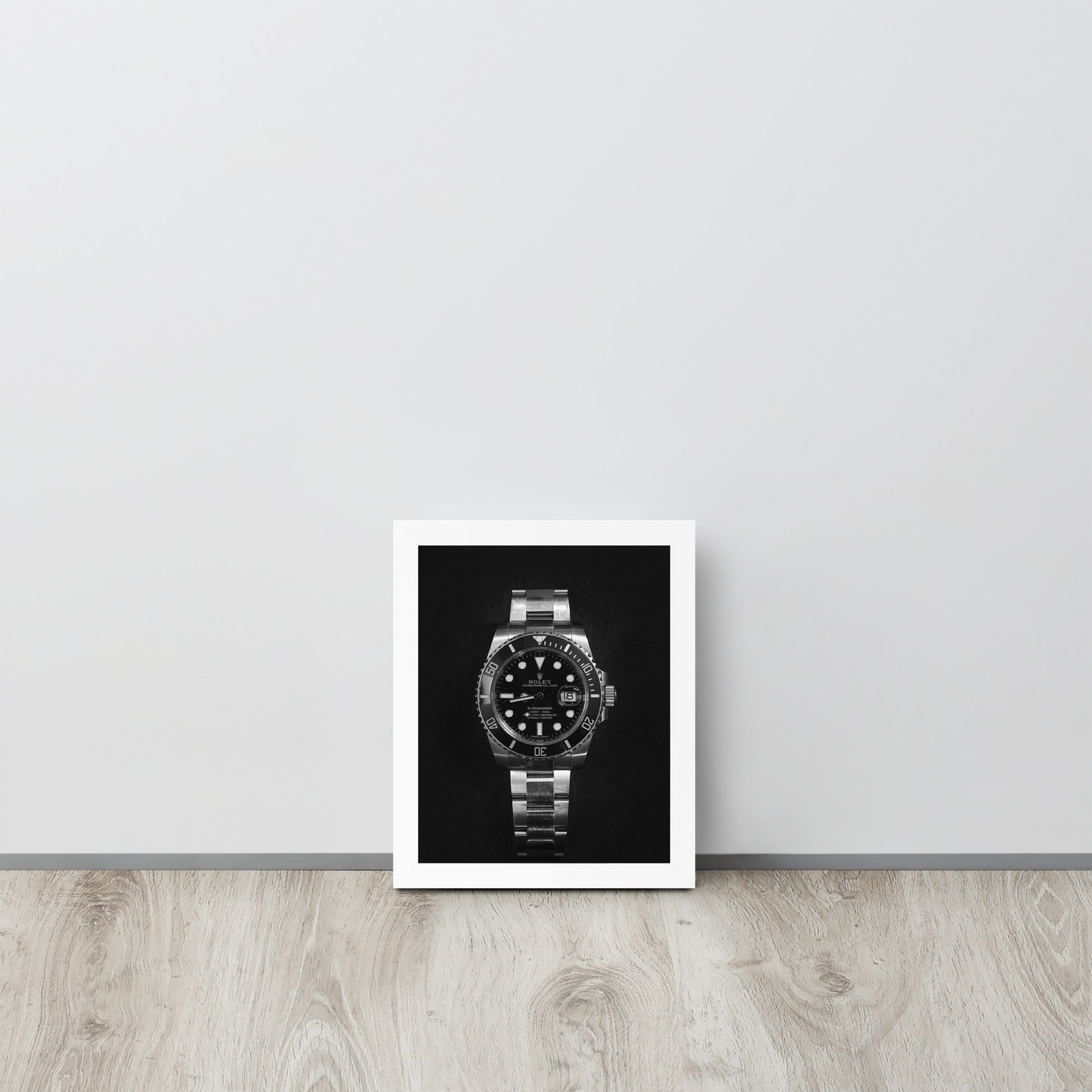 ROLEX Black/White -- High Quality -- Framed on photo paper