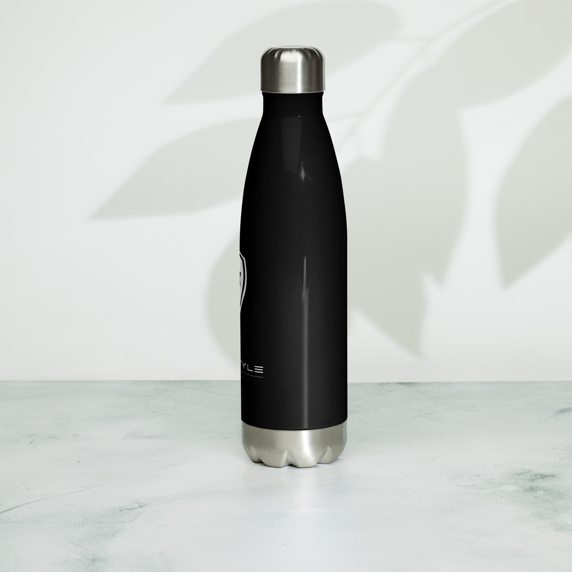 Luxury Stainless Steel Water Bottle --CH Style-- Black