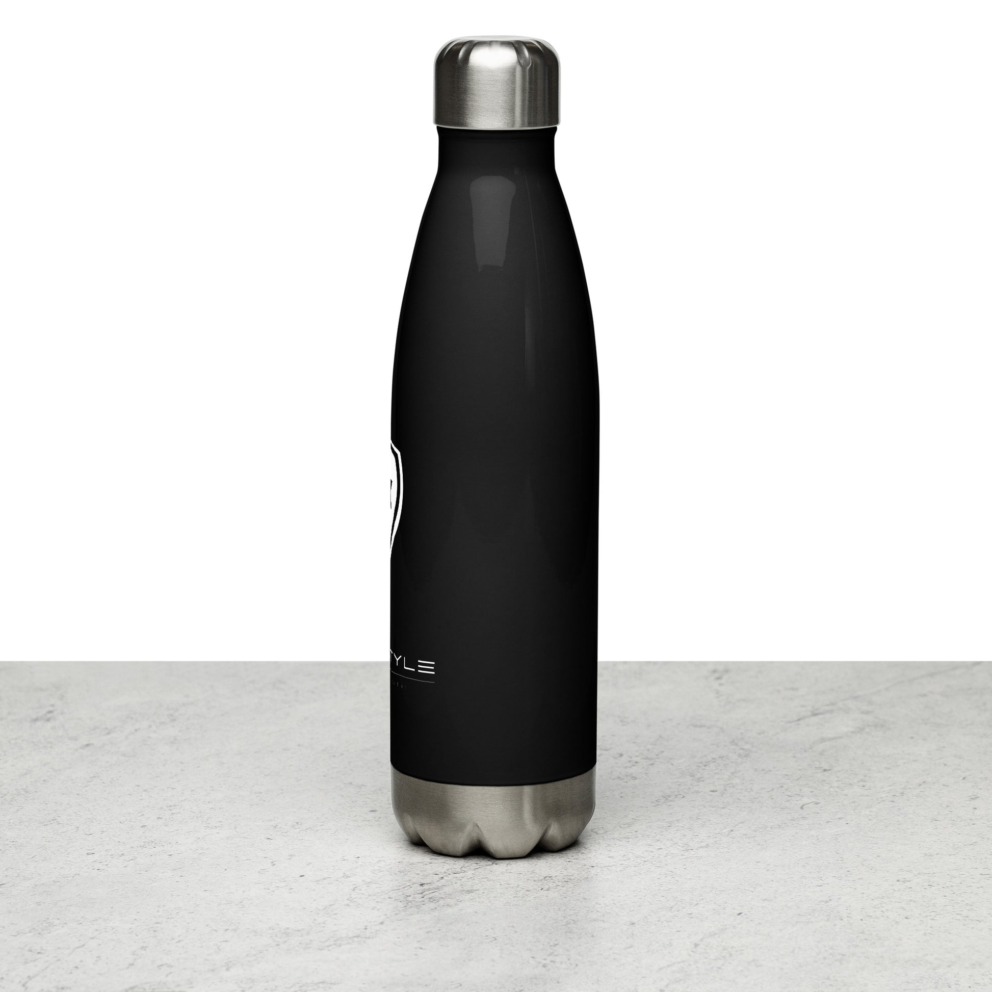 Luxury Stainless Steel Water Bottle --CH Style-- Black