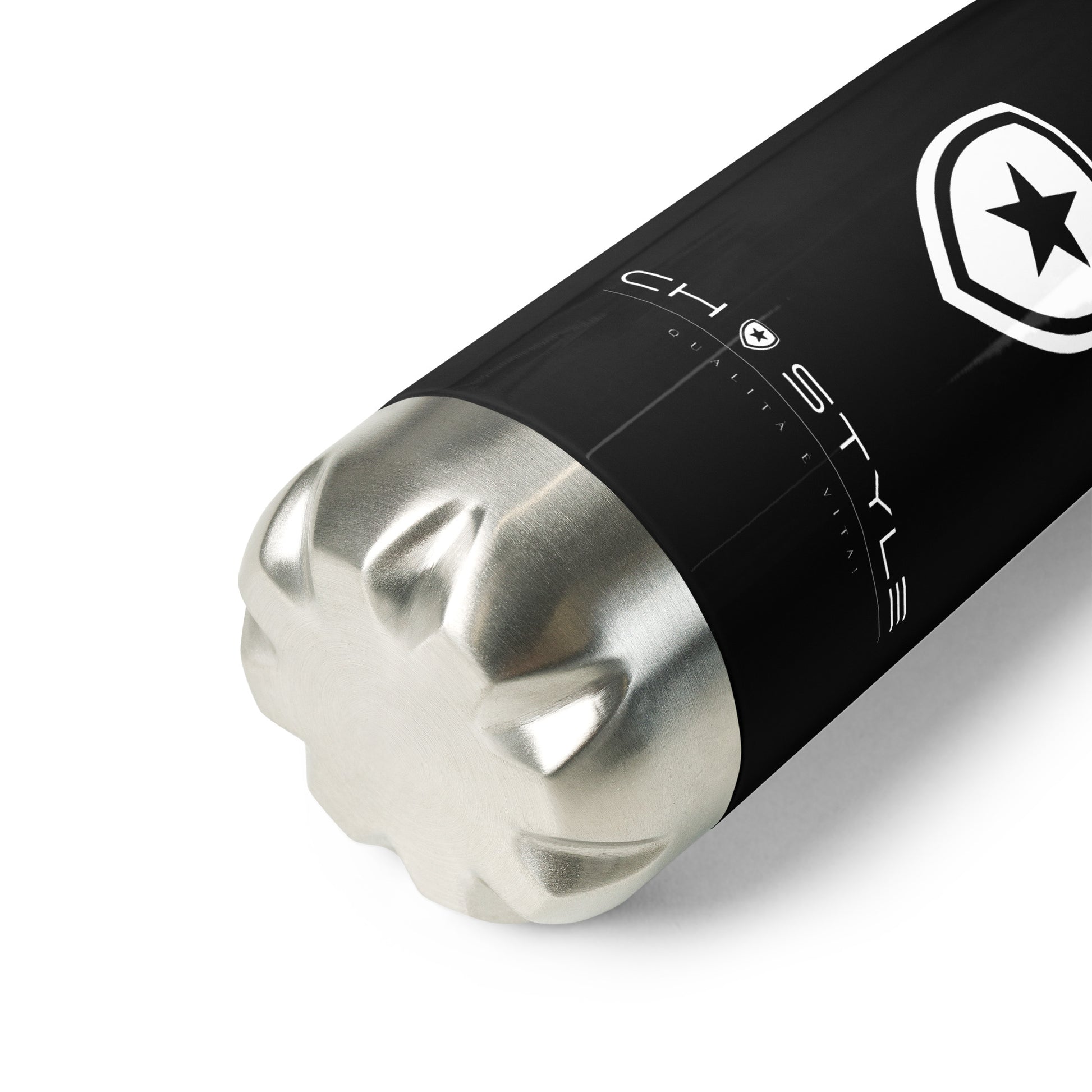 Luxury Stainless Steel Water Bottle --CH Style-- Black