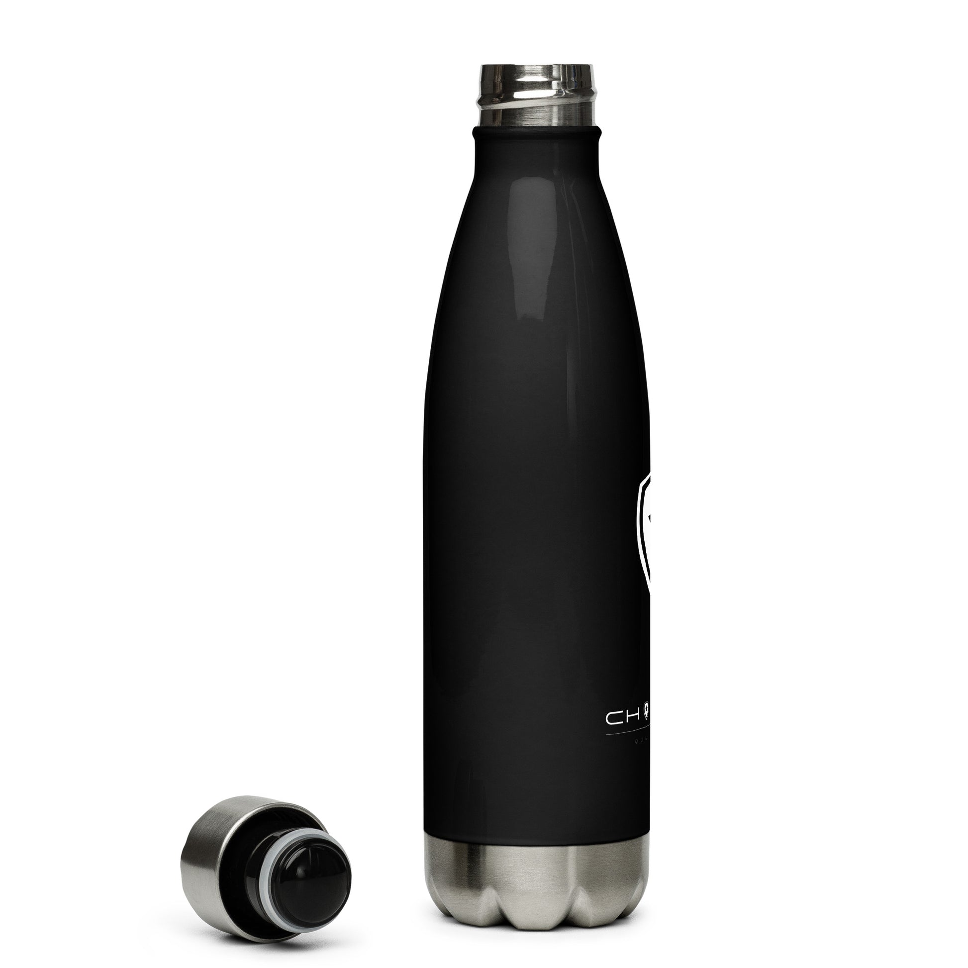 Luxury Stainless Steel Water Bottle --CH Style-- Black