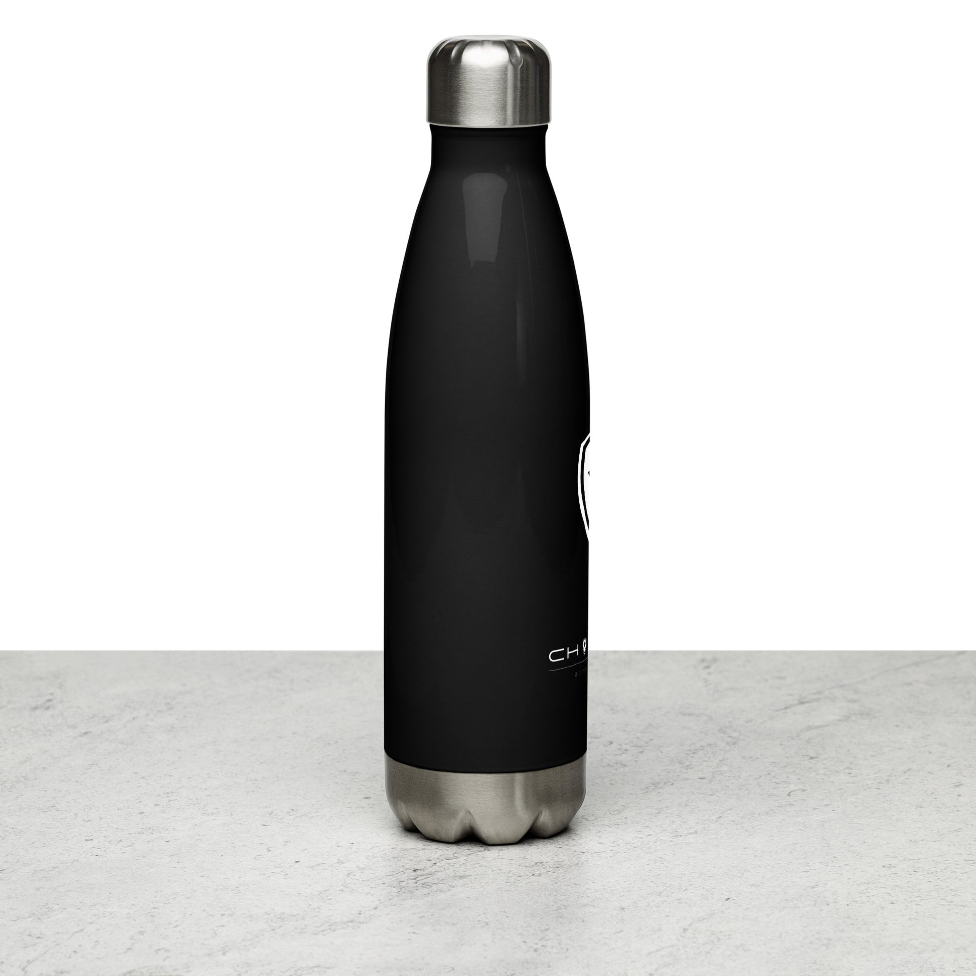 Luxury Stainless Steel Water Bottle --CH Style-- Black