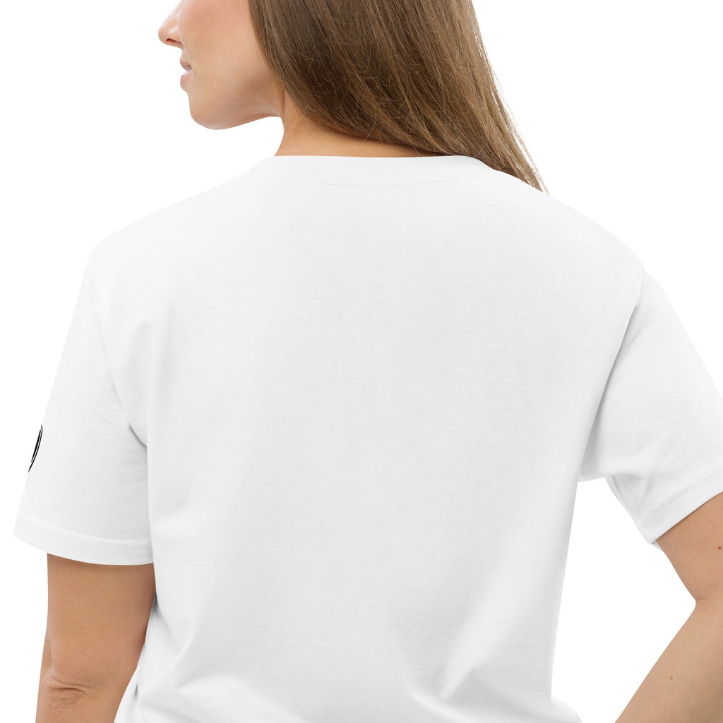 100% Organic T-shirt White and Blue